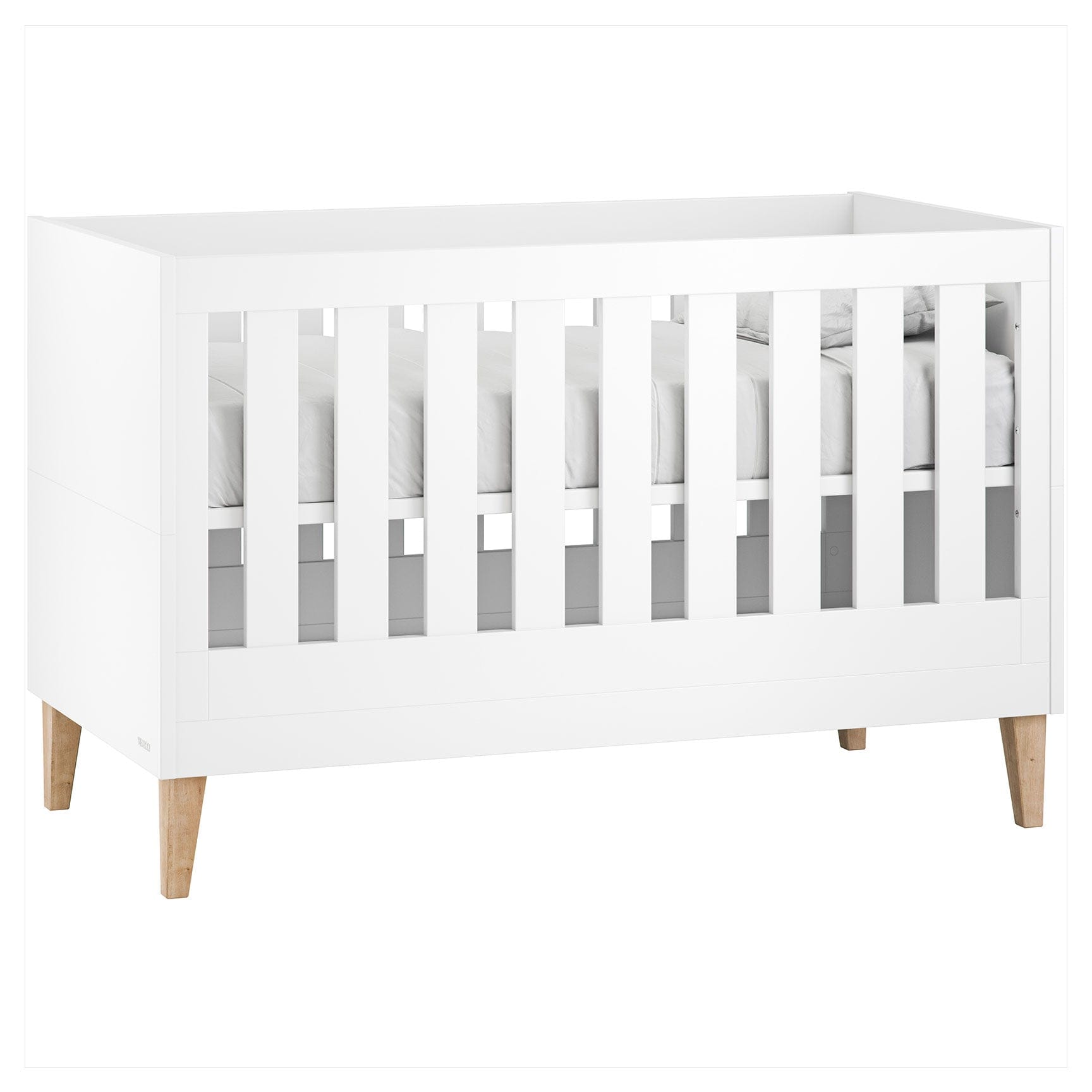 Venicci Cot Beds Venicci Saluzzo Graphite Cot Bed in Premium White