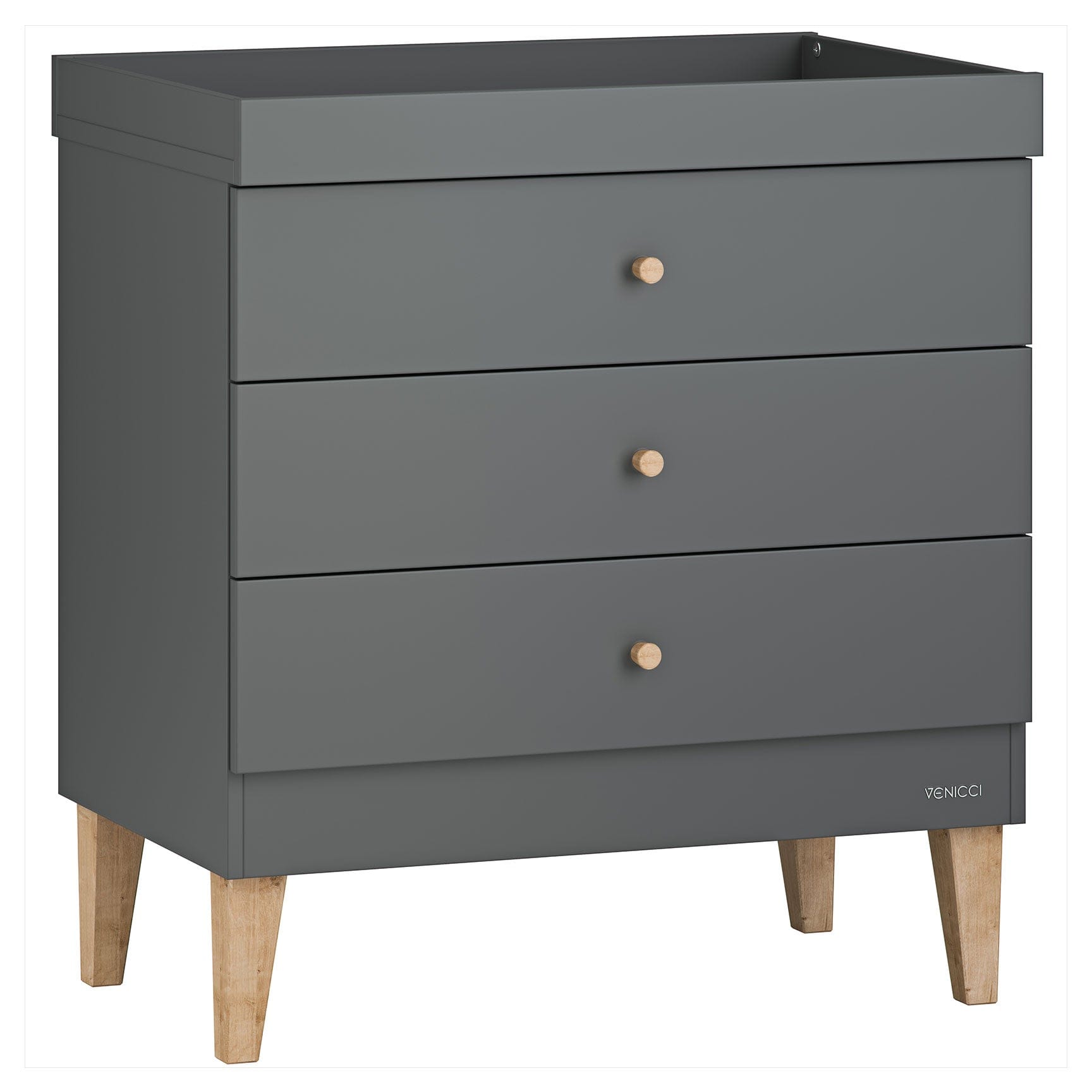 Venicci Nursery Room Sets Venicci Saluzzo 2 Piece Dresser Roomset in Graphite